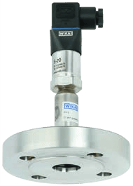 WIKA DSS26T — Diaphragm seal system with pressure sensor, internal diaphragm and flange connection