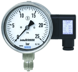 WIKA PGT23.100, PGT23.160 — Process-industry Bourdon-tube gauges with output signal