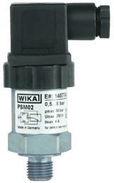 WIKA PSM02 — Compact pressure switch with settable hysteresis