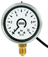 WIKA PGS25 — Bourdon-tube gauge with electronic pressure switch