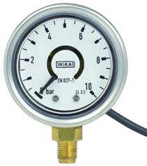 WIKA PGT21 — Bourdon-tube pressure gauge with output signal